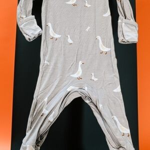 Gray Duck Print Kids Bodysuit